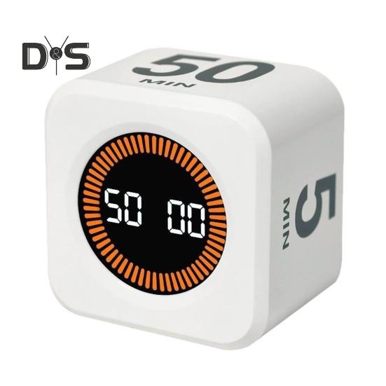 

Цифровой куб Помодоро Таймер Визуальное исследование Фитнес Обратный отсчет Производительность Таймер с технологией автоматического переворота Бесшумная работа Вибрация и регулируемый звук белый