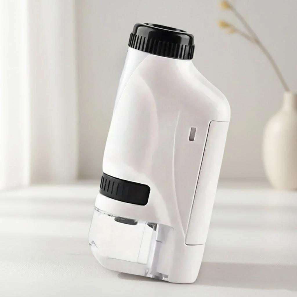 

Portable Handheld Microscope 60X to 100X Magnification for Scientific Observation Perfect for Experiments and Field Research білий