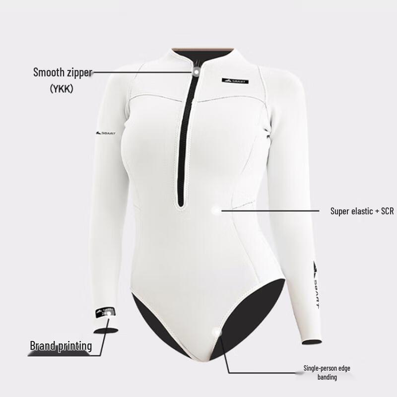 SBART Women's 2mm Freediving Long Sleeve Wetsuit