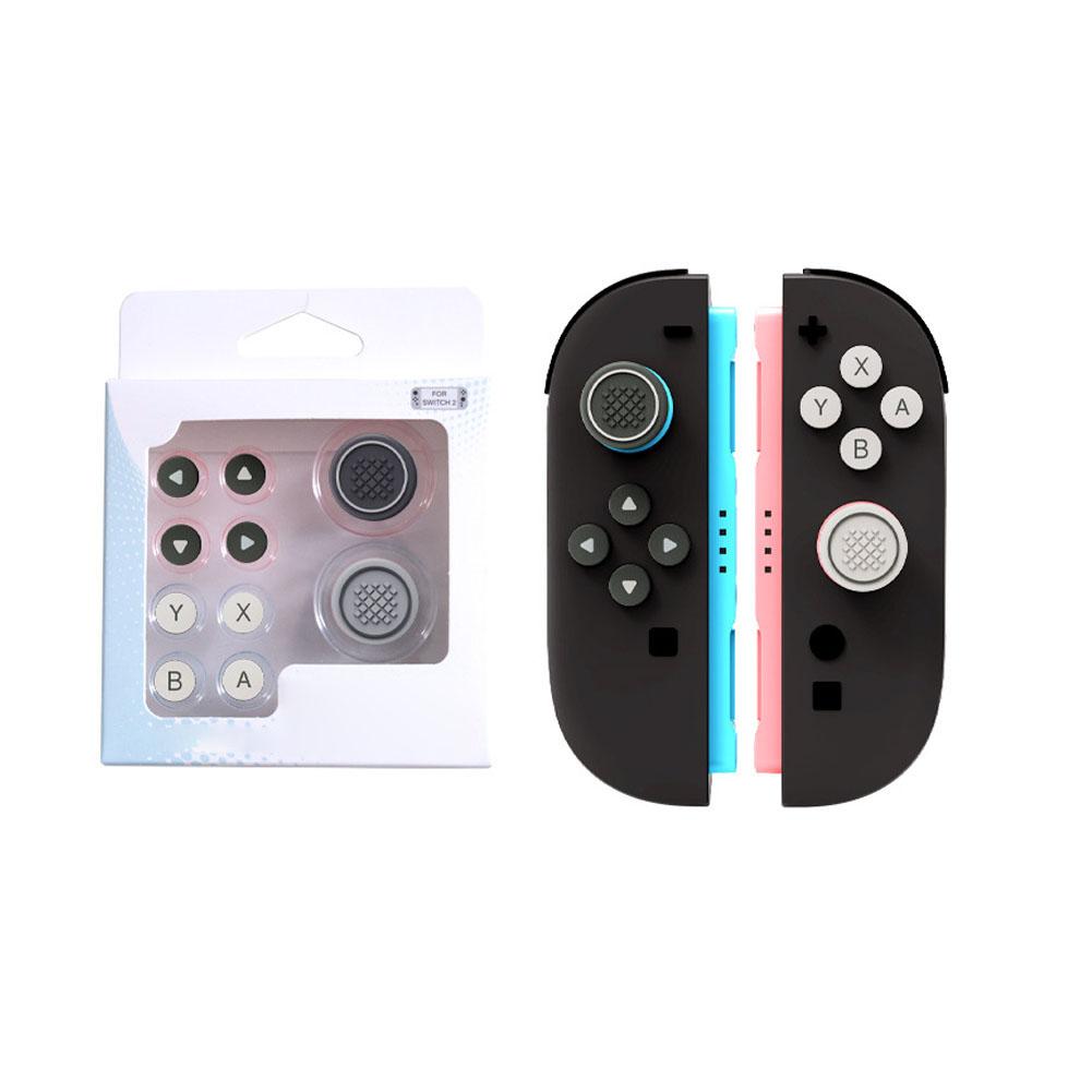 For Switch 2 Button Grips Caps Joystick Cap+button Sticker Set Silicone Material Button For Switch2 Accessories