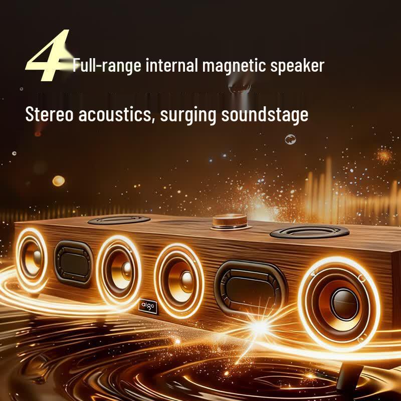 Aigo T529 Bluetooth Wooden Desktop Speaker (CN Version)