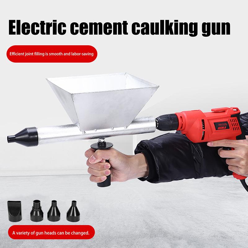 Electric Cement Grouting Machine Hand-Held Cement Mortar Caulking Guns Automatic Mortar Grout Tool Filling Guns With Nozzle