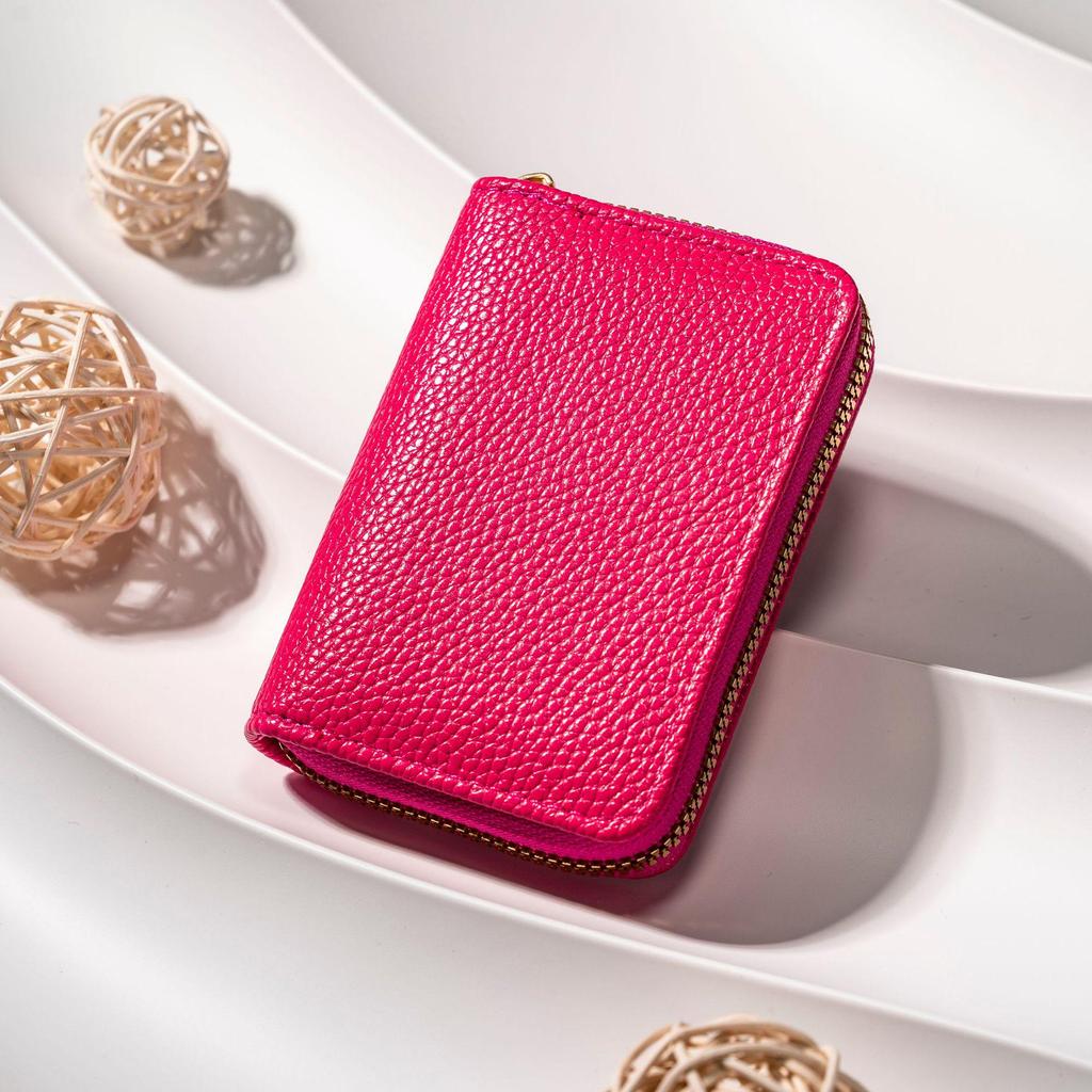 Women's & Men's Large Capacity Anti-Demagnetization Accordion Card Holder with Multi-Card Slots and ID Clip