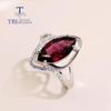 Natural Rhodolite Garnet Jewelry Set MQ 7*14mm Gemstone Ring Earring925 Sterling Silver Classic Design Fine Jewelry for Women