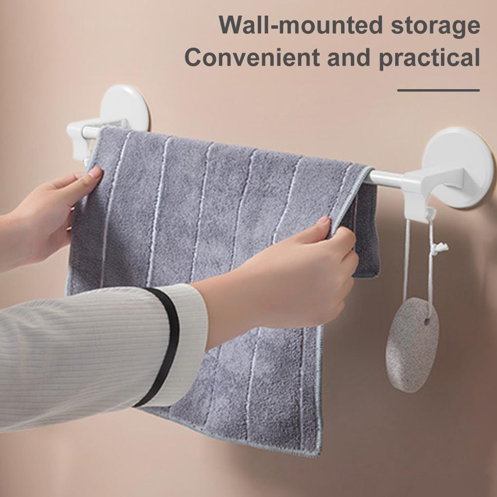 Bathroom Storage Rack Wall Mounted Towel Hanging Rack Plastic Toilet Holder Decoration