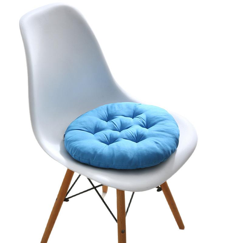 Round Solid Color Chair Cushion Seat Pad Soft Comfortable Sofa Pillow Office Home Decor Floor Mat for Dining Living Room