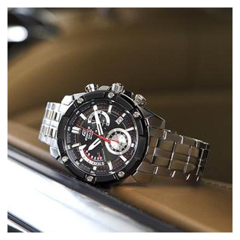 Casio CASIOEDIFICE series waterproof and versatile quartz movement stainless steel strap Japanese and Korean watch men's watch black dial EFR-559DB-1A