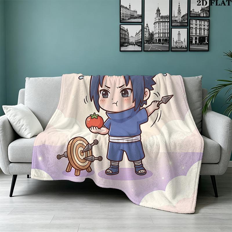 Custom Name,Naruto Printed Flannel Blanket, soft throw for bedroom sofa, washable, Christmas present, great gift.