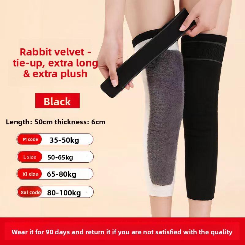 

Derong Extended Straps Plus Velvet Thickened Knee Pads For Keep Warm And Non-Slip Women S Along With Men S Leg Warmers To Use Protect Knees W17892WW-