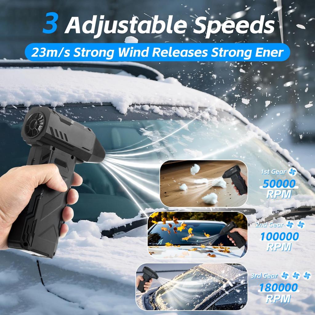 High-Speed 130000 RPM Handheld Turbo Fan Blower Portable Dust Blower and Vacuum Cleaner for Efficient Dust Removal