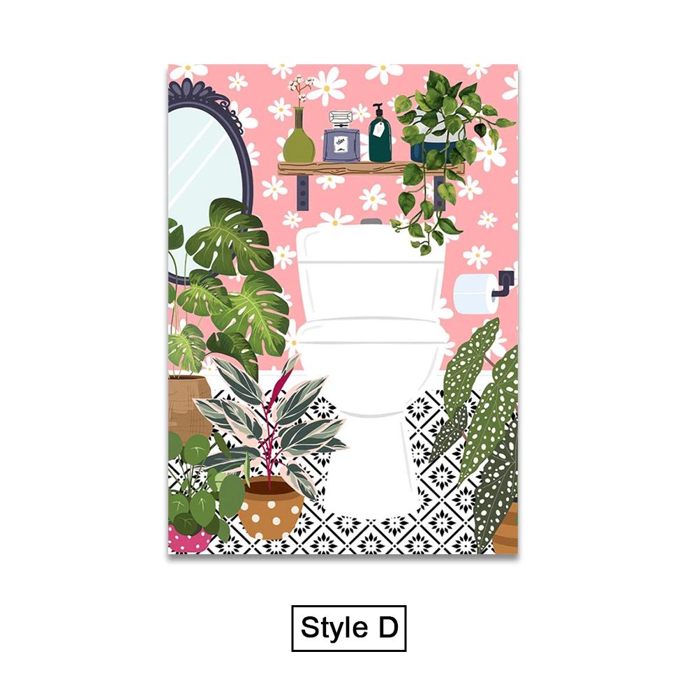 Abstract Tropical Plant Flower Black Cat Posters Boho Wall Art Canvas Paintings Prints Wall Pictures For Living Room Decor