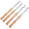 Wood Turning Tools for Lathe 4 PCS Set, Carbide Lathe Tools with Diamond Shape, Round, Square Cutters, Turning Lathe Chisels with Comfortable Grip