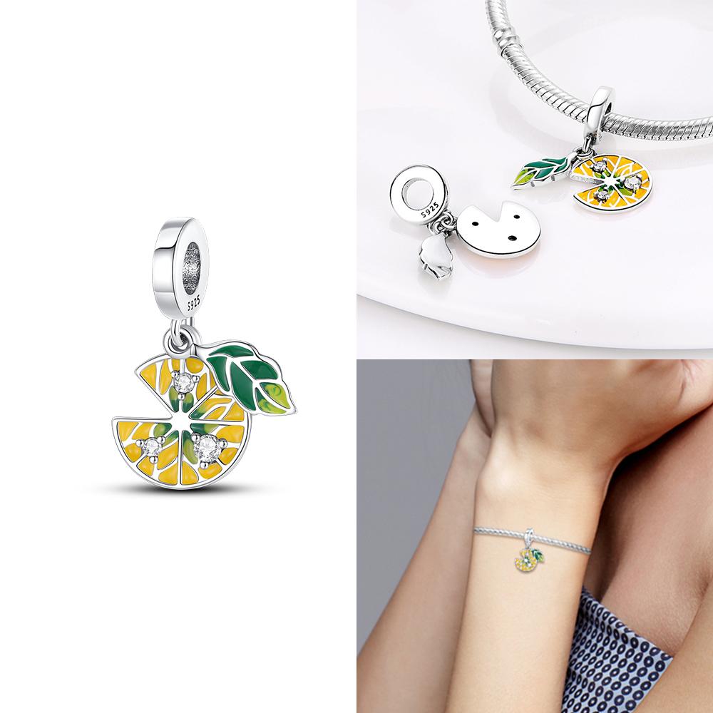 Cherry Fruit Series Charms New Copper Color Strawberry Beads Fit 3Mm Original Bracelets Diy Birthday Jewelry Gifts