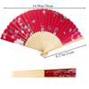 Silk Japanese Style Vintage Photography Prop Colorful Home Decoration Fan Folding Fan Wedding Gifts Ornament