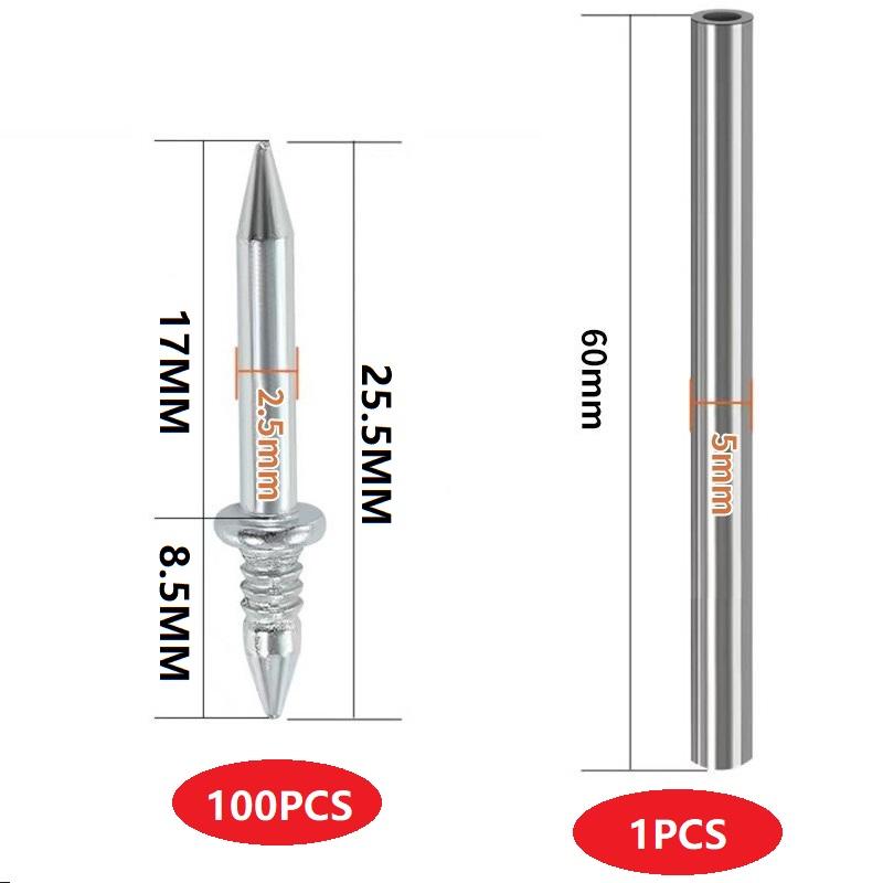 Double Head Skirting Thread Seamless Nails Invisible Security Screws & Nails for Molding Skirting Line Without Marks Nail Set