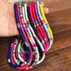 Collana da Donna con Perline Colorate Stile Bohemien in Argilla Polimerica Impilabile Lunga Durata Collare per Feste