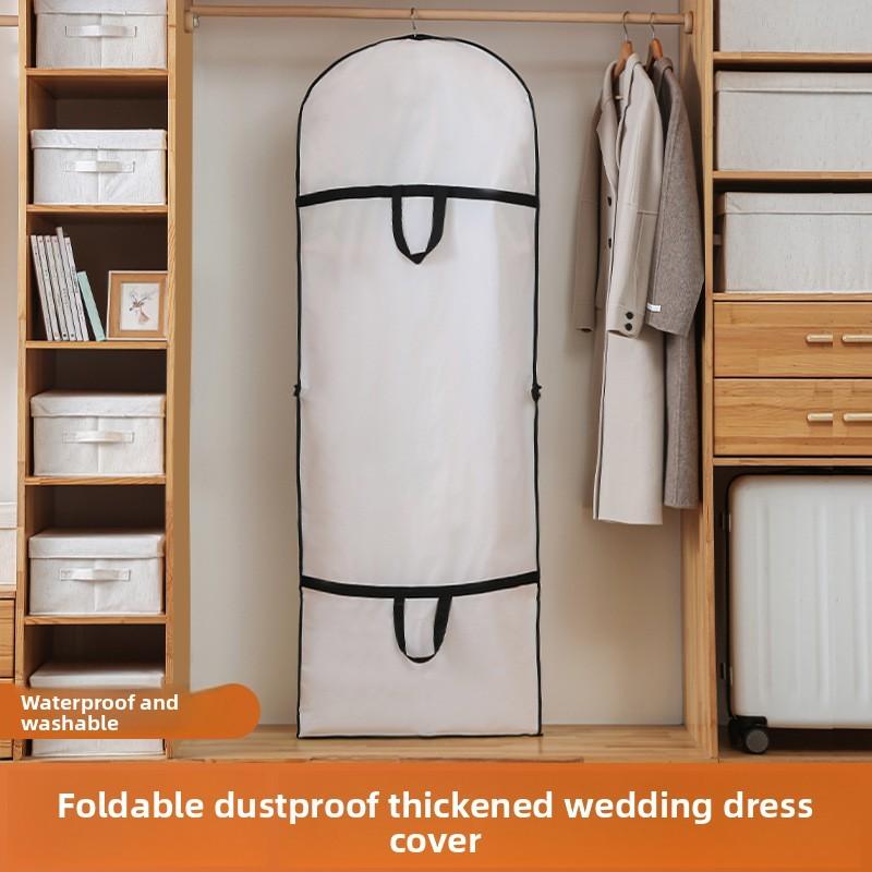 Modern Minimalist Wedding Dress Cover With Peva Fabric For Travel And Storage