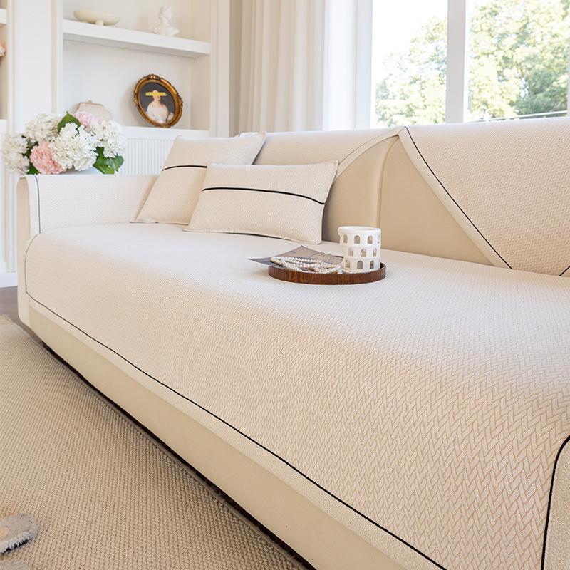 

Cream wind sofa cushion is universal in all seasons 2025 new winter light luxury non-slip advanced leather sofa cover cover cloth 30 * 50 waist pillowcase