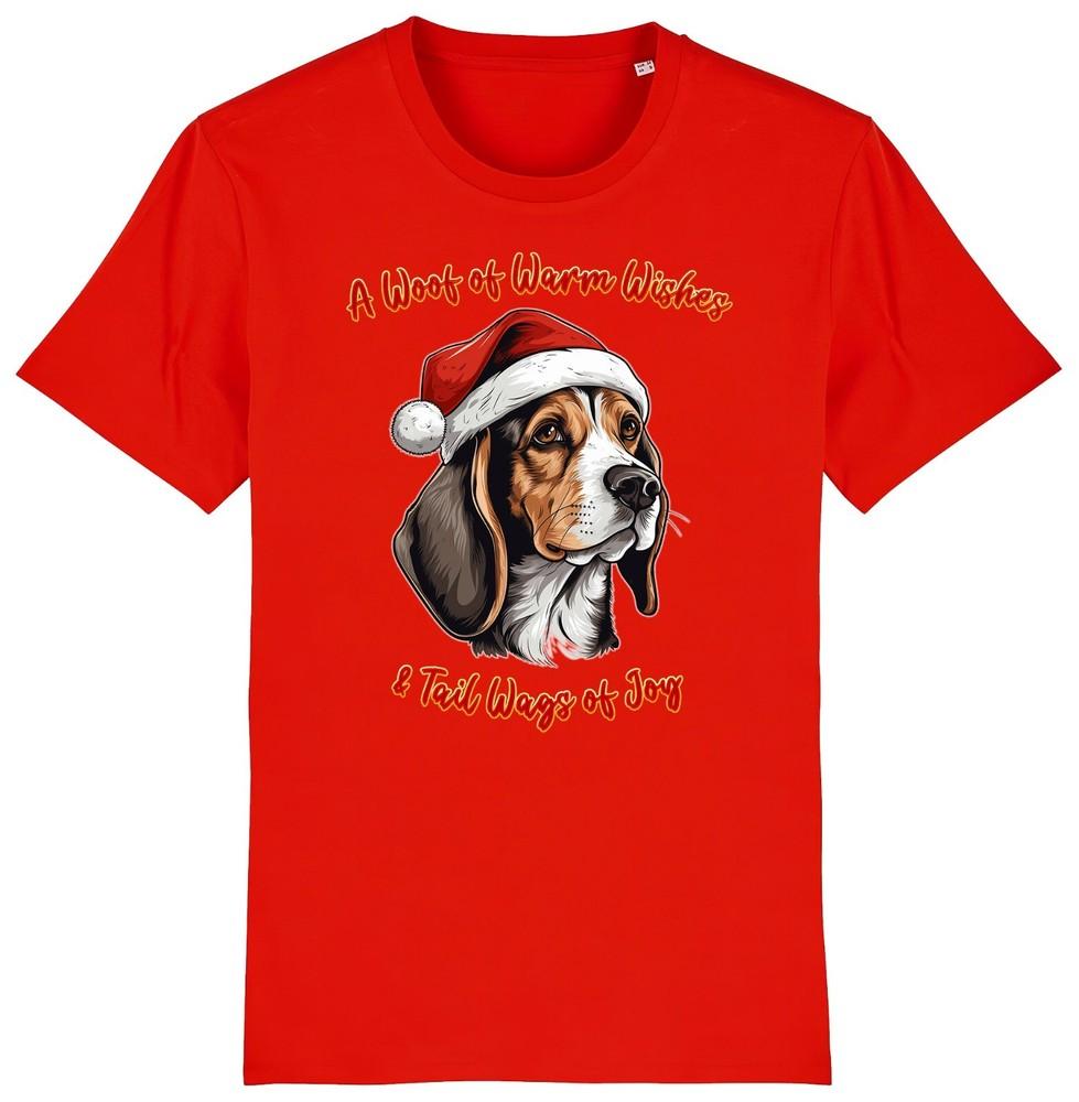 

Kids BEAGLE Christmas T-Shirt Santa Dog Woof Wishes Dogs Stocking Filler Gift S