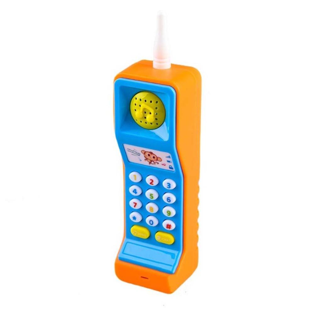 

Electronic Mobile Phone Toy Simulation Kids Learning Cellphone Baby Phone Toys Kids Gift blue orange