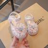 New Summer Girls Closed-Toe Princess Sandals, Soft Sole Fashion Anti-slip Versatile Casual Sandals for Little & Middle Kids
