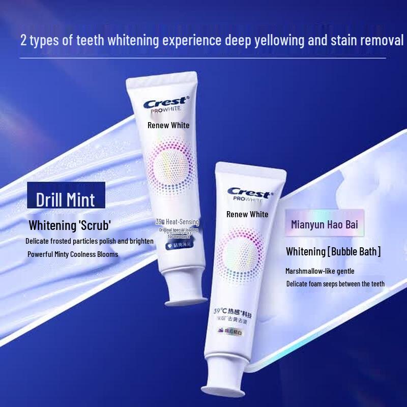 Crest Radiant White Heat Activating Whitening Toothpaste Diamond Mint