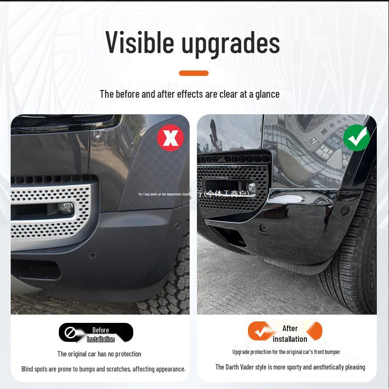 Protezione paraurti anteriore per Land Rover Defender 90/110 2020-2025: Protezione angolare e Decorazione