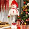 Standing Snowman Decorations Holiday Centerpiece Christmas Decor Retractable Long Leg Plush Standing Snowman For Home Desktop