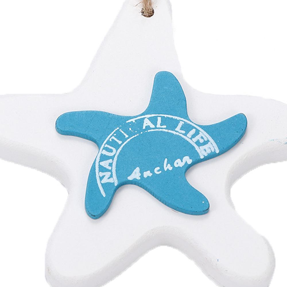Pendant Small Adorn Wooden Starfish Starfish String Fish Nautical Decor Crafts Pendant Fish Skewer