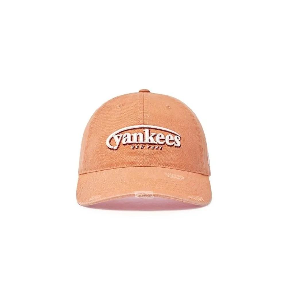 Unisex Vintage Damaged Curve Logo Unstructured Ball Cap 3ACPV106N-50ORN