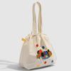 Cute Embroidered Versatile Artistic Single Shoulder Bag 2025 New Lazy Style Large Capacity Commuter Single Shoulder Tote Bag for Women
