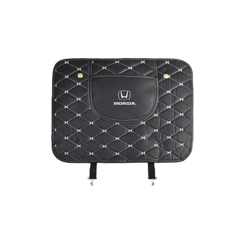 

For Honda Car anti-kick mat Interior pu leather seat back anti-scratch protection mat for Honda Civic Accord CRV HRV Fit Jazz Ci