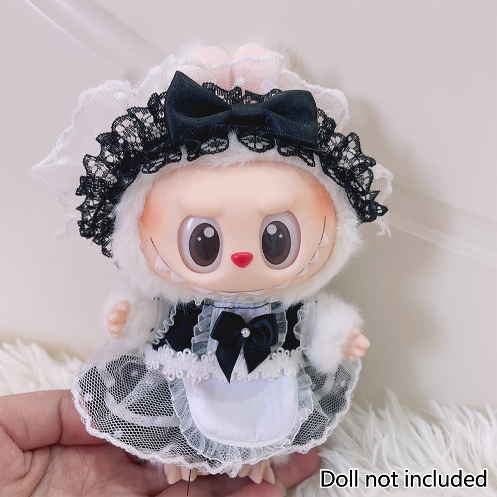 

Для 17см куклы Лабубу Одежда Модная одежда Платья Одежда для кукол Подбор цвета Головной платок Аксессуары для кукол Милое украшение Маленькая одежда 03