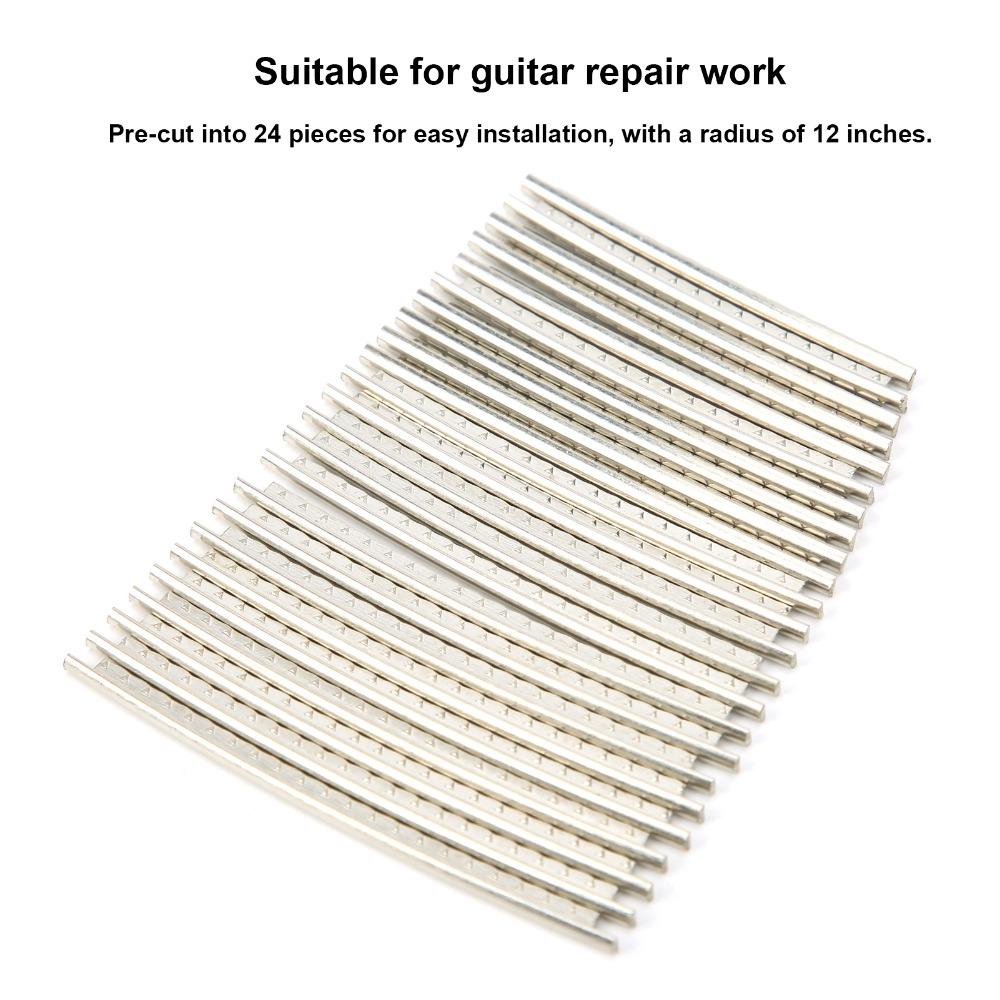 24PCS White White Copper Guitar Fret Wires White Copper Cupronickel Fretwire Guitar Repair