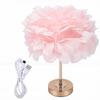 Cordless Table Lamp 3 Color Changing Bedside Desk Lamp 1800mAh USB Rechargeable Nightstand Light for Bedroom Decor Pink