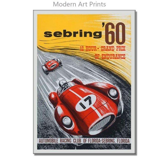 

24 часа Ле-Мана Холст Постеры Принт Фотографии спортивных автомобилей Винтажные Картины для настенного искусства для декора дома, гостиной, бара Без рамы 30x40cm No Framed