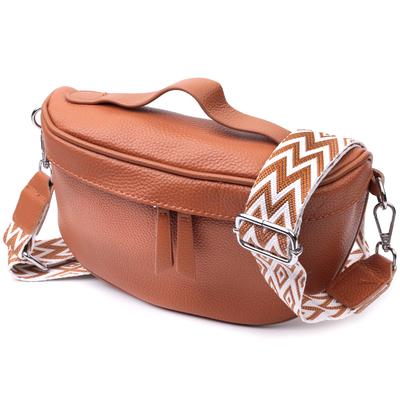 Stylish Women's Shoulder Bag In Classic Color Made of Genuine Leather Vintage 22658 Red