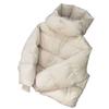 Women's Hooded Quilted Puffer Jacket with Drawstring Hem Solid Color Short Winter Coat