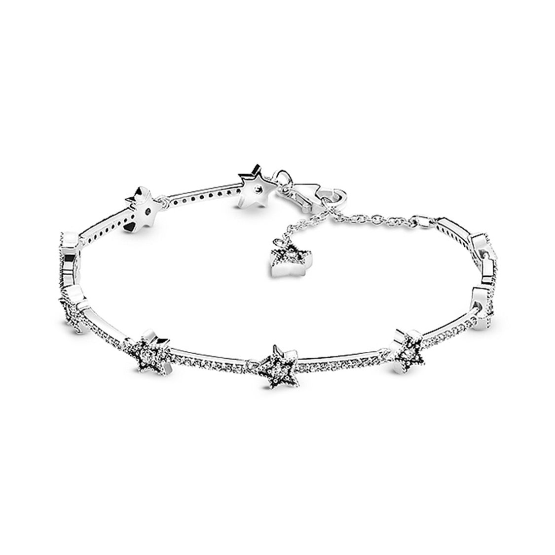 Pandora Celestial Star Shining Stars 925 Silver Cubic Zirconia Bracelet Women bracelet 598498CO1 Default Packaging,20