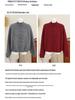 Cor24 Women's Red Baby Alpaca Wool Pullover - Soft, Warm, Long-Sleeved Half-Collar Sweater for Autumn & Winter