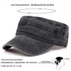 Classico retrò da uomo in cotone lavato berretto da baseball regolabile con parte superiore piatta cappelli militari invernali cappelli selvaggi cappello da camionista