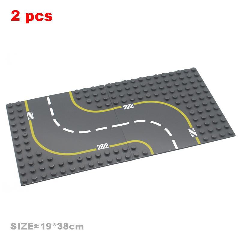 Big Particles Building Blocks City Construct Road Street Base Plates Sets Diy Bricks Accessories Educational Toys For Children