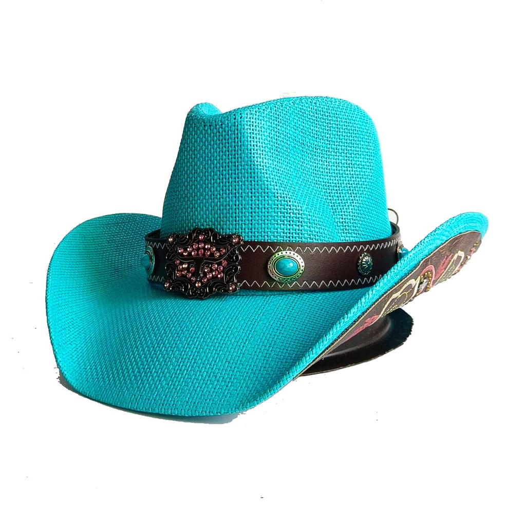 Vintage Style Straw Cowboy Hat For Men And Women Wide Brim Cowboy Hat Western Beach Sun Hat Sombrero