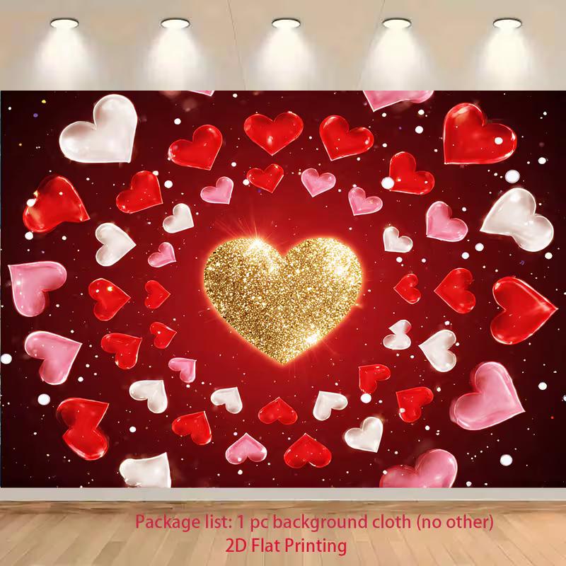 2D Romantic Love Heart Photography Background