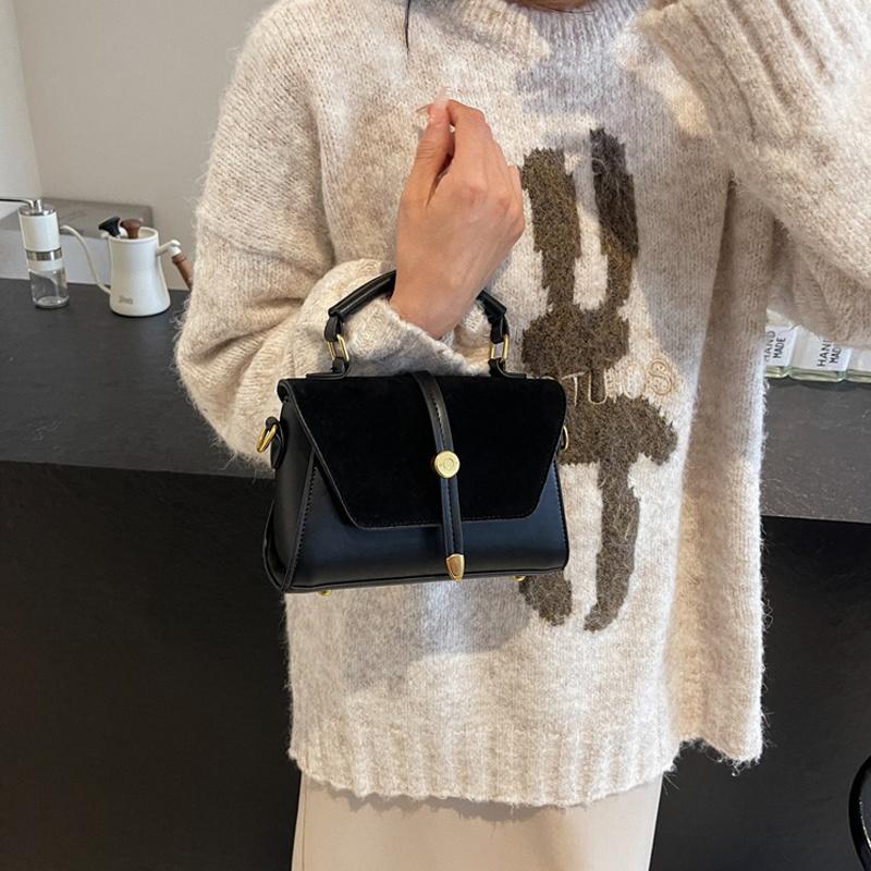 Frosted Texture Women's Handbag New Trend Retro Single Shoulder Bag High-End Small Square Crossbody Bag