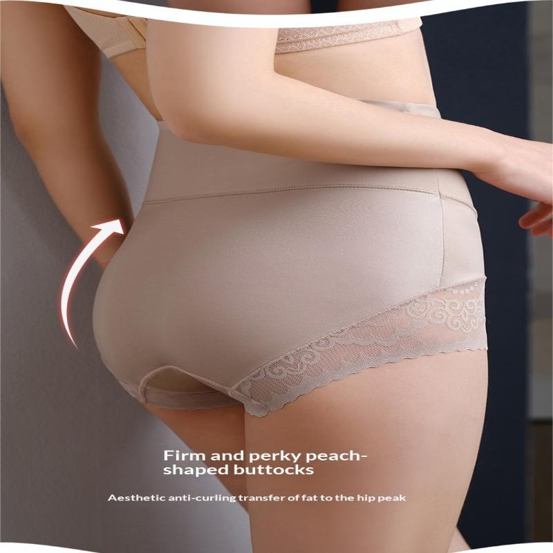 High Waist Lace Shaping Panties Breathable Tummy Control Butt Lifter Postpartum Slim Hip Waist Trainer Underwear For Women