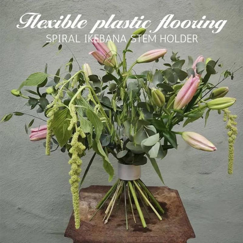 Blumenstielhalter Wiederverwendbarer Spiral-Stielhalter Rutschfeste Floristikzubehör Für Vase & Hochzeitssträuße Heimdeko