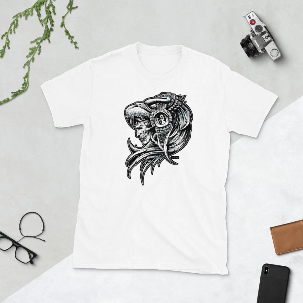 AWESOME PREHISPANIC MEXICAN EAGLE HEAD HELMET ROOTS Short-Sleeve Unisex T-Shirt S