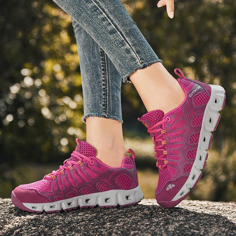 Frühling Outdoor atmungsaktives Wat-Mesh leichte Bachwander-Schuhe rutschfeste Wanderschuhe Herren