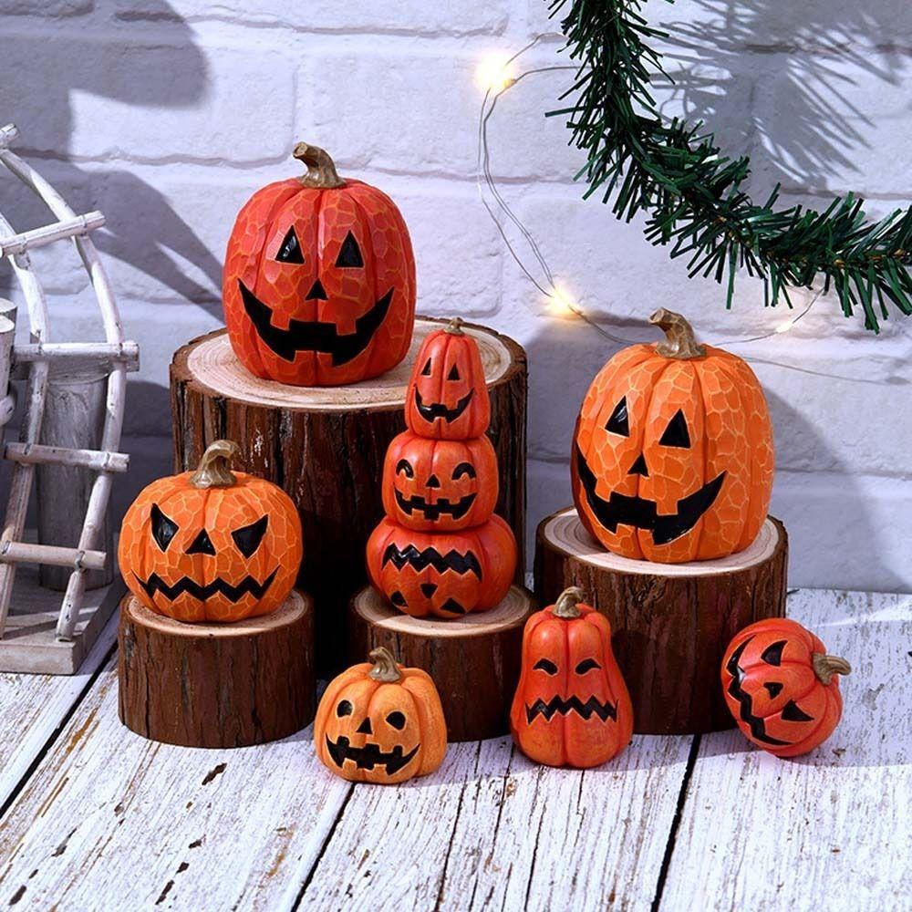 DIY Handmade Craft Halloween Pumpkin Model Resin Fake Pumpkins Model  Thanksgiving